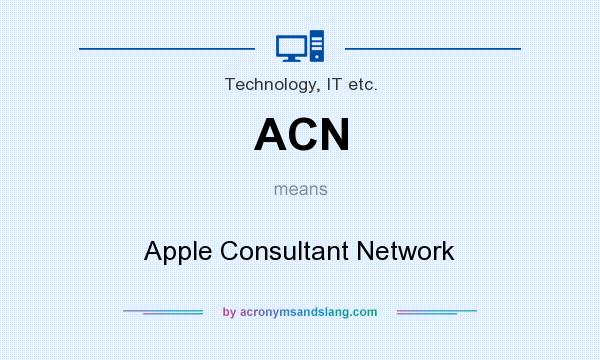 What does ACN mean? It stands for Apple Consultant Network