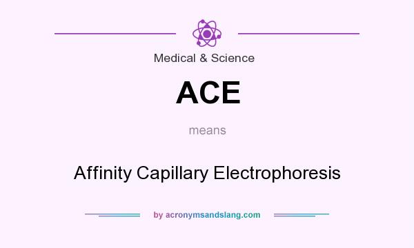 What does ACE mean? It stands for Affinity Capillary Electrophoresis