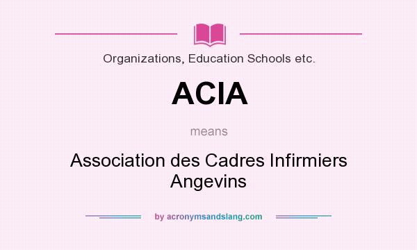 What does ACIA mean? It stands for Association des Cadres Infirmiers Angevins