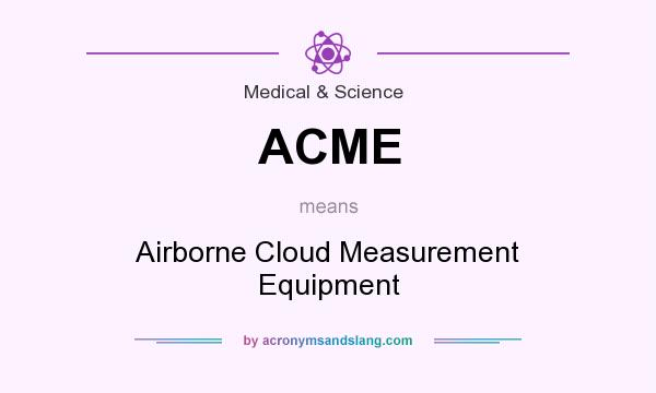 What does ACME mean? It stands for Airborne Cloud Measurement Equipment