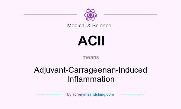 What does ACII mean? It stands for Adjuvant-Carrageenan-Induced Inflammation