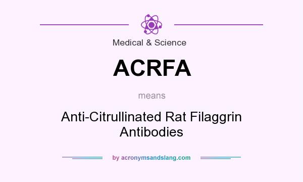 What does ACRFA mean? It stands for Anti-Citrullinated Rat Filaggrin Antibodies