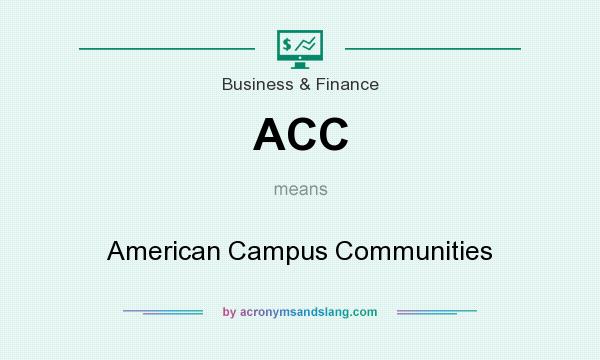What does ACC mean? It stands for American Campus Communities
