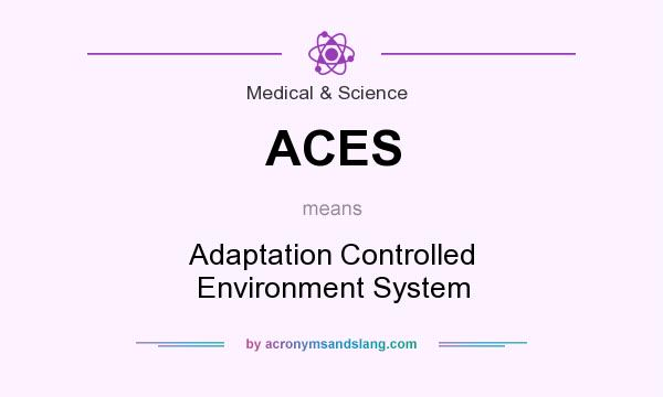 What does ACES mean? It stands for Adaptation Controlled Environment System