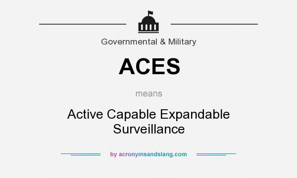 What does ACES mean? It stands for Active Capable Expandable Surveillance