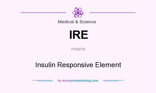 What does IRE mean? It stands for Insulin Responsive Element