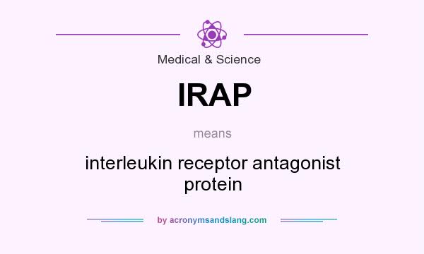 What does IRAP mean? It stands for interleukin receptor antagonist protein