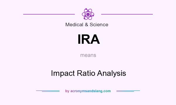 What does IRA mean? It stands for Impact Ratio Analysis