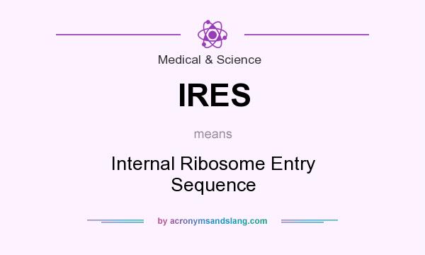 What does IRES mean? It stands for Internal Ribosome Entry Sequence