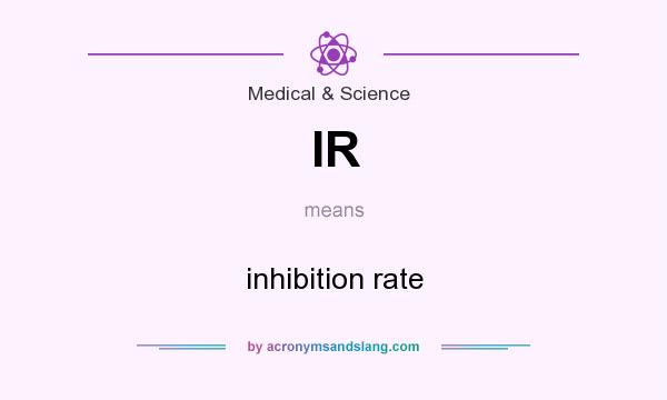 What does IR mean? It stands for inhibition rate