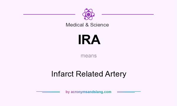What does IRA mean? It stands for Infarct Related Artery