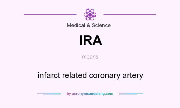 What does IRA mean? It stands for infarct related coronary artery