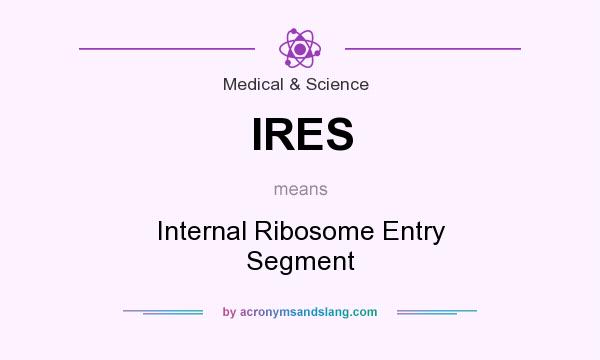 What does IRES mean? It stands for Internal Ribosome Entry Segment