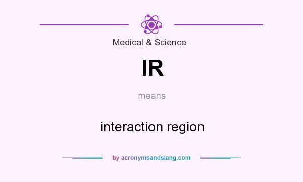 What does IR mean? It stands for interaction region