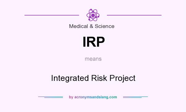 What does IRP mean? It stands for Integrated Risk Project