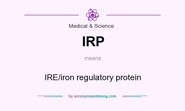 What does IRP mean? It stands for IRE/iron regulatory protein