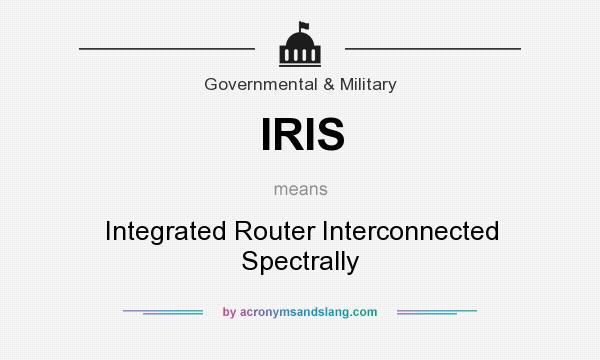 What does IRIS mean? It stands for Integrated Router Interconnected Spectrally