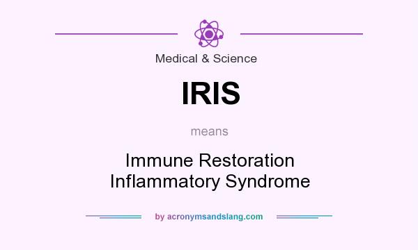What does IRIS mean? It stands for Immune Restoration Inflammatory Syndrome