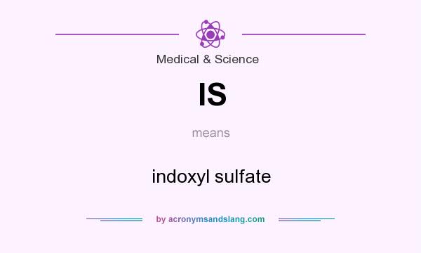 What does IS mean? It stands for indoxyl sulfate