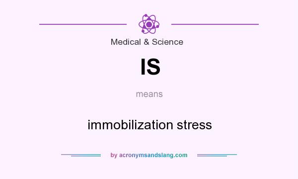 What does IS mean? It stands for immobilization stress