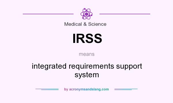 What does IRSS mean? It stands for integrated requirements support system