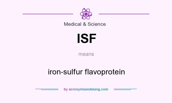 What does ISF mean? It stands for iron-sulfur flavoprotein