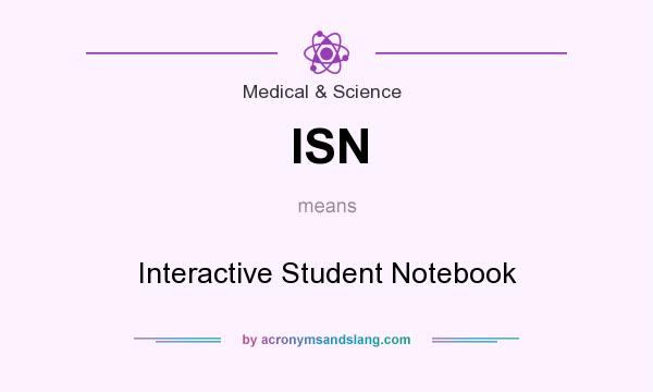 What does ISN mean? It stands for Interactive Student Notebook