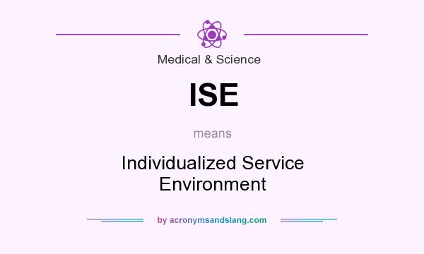 What does ISE mean? It stands for Individualized Service Environment