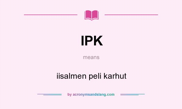 What does IPK mean? It stands for iisalmen peli karhut