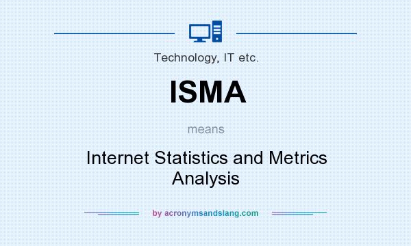 What does ISMA mean? It stands for Internet Statistics and Metrics Analysis
