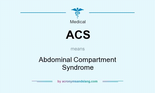 What does ACS mean? It stands for Abdominal Compartment Syndrome