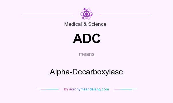 What does ADC mean? It stands for Alpha-Decarboxylase