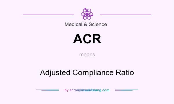 What does ACR mean? It stands for Adjusted Compliance Ratio