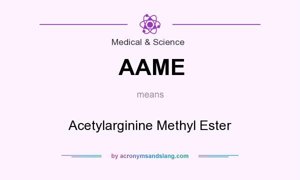 What does AAME mean? It stands for Acetylarginine Methyl Ester