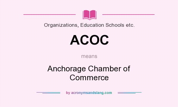 What does ACOC mean? It stands for Anchorage Chamber of Commerce