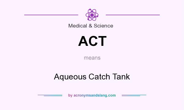 What does ACT mean? It stands for Aqueous Catch Tank