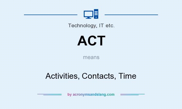 What does ACT mean? It stands for Activities, Contacts, Time