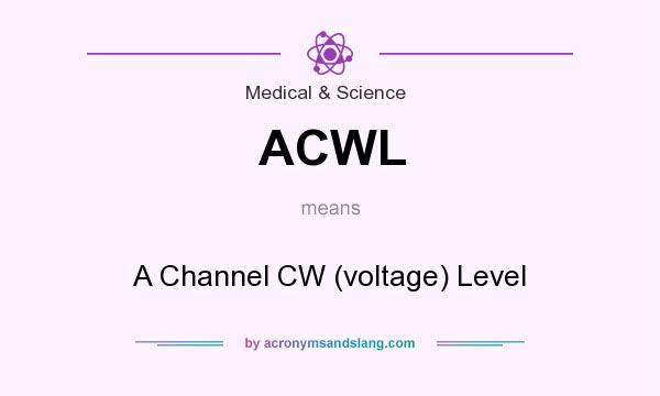 What does ACWL mean? It stands for A Channel CW (voltage) Level