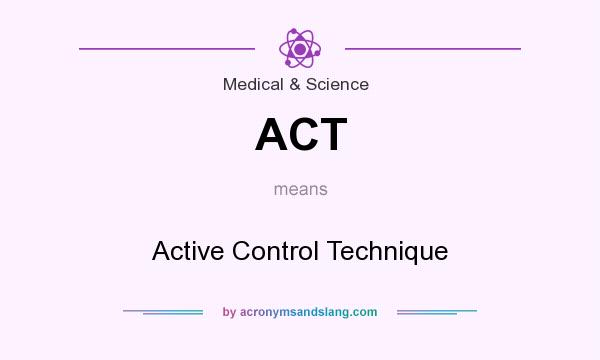 What does ACT mean? It stands for Active Control Technique