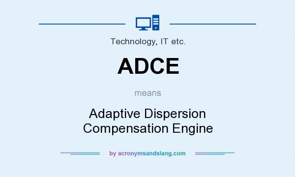 What does ADCE mean? It stands for Adaptive Dispersion Compensation Engine