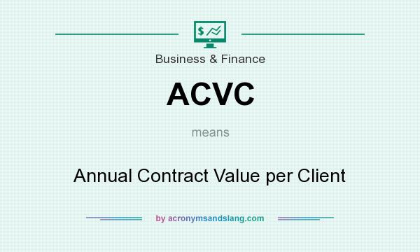 What does ACVC mean? It stands for Annual Contract Value per Client