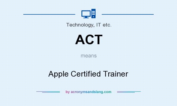 What does ACT mean? It stands for Apple Certified Trainer