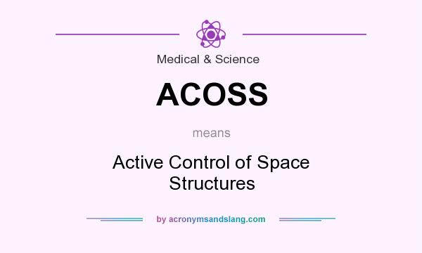 What does ACOSS mean? It stands for Active Control of Space Structures