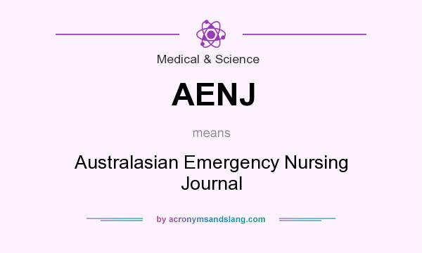 What does AENJ mean? It stands for Australasian Emergency Nursing Journal