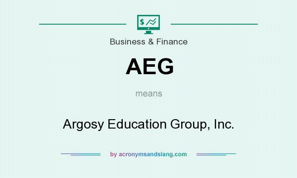 What does AEG mean? It stands for Argosy Education Group, Inc.