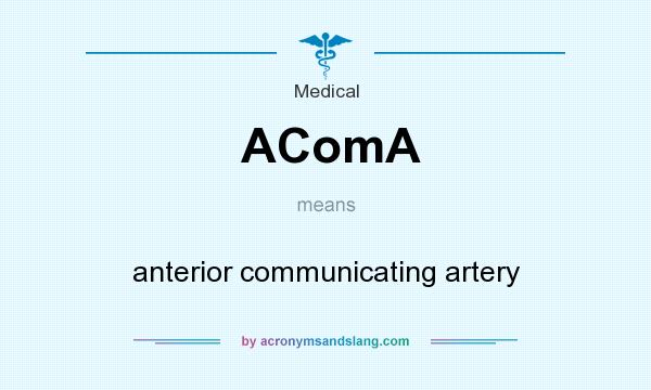 What does AComA mean? It stands for anterior communicating artery
