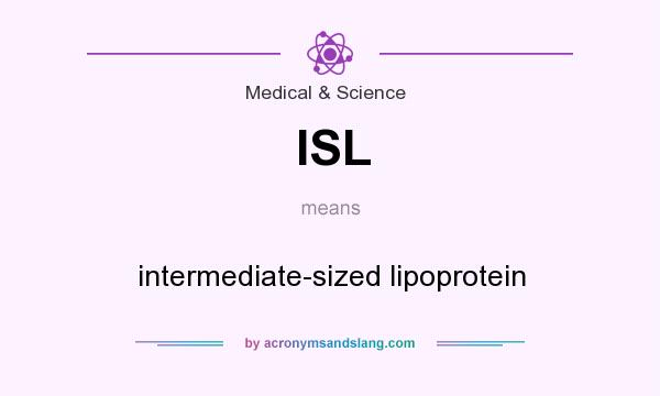 What does ISL mean? It stands for intermediate-sized lipoprotein