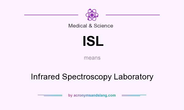 What does ISL mean? It stands for Infrared Spectroscopy Laboratory