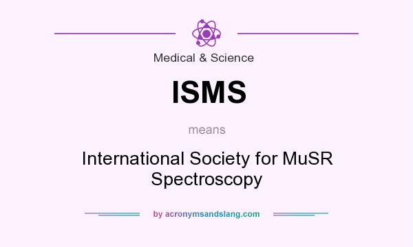 What does ISMS mean? It stands for International Society for MuSR Spectroscopy