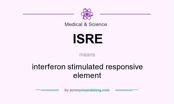 What does ISRE mean? It stands for interferon stimulated responsive element